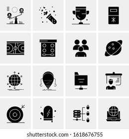 Business Icon Set. 16 Universal Icons Vector. Creative Beauitful Icon Illustration to use in Print and Web Related project.
