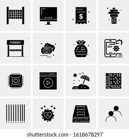 Business Icon Set. 16 Universal Icons Vector. Creative Beauitful Icon Illustration to use in Print and Web Related project.