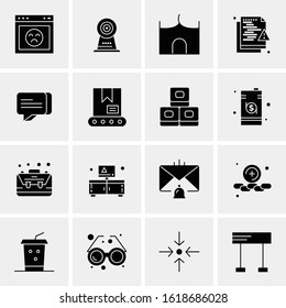 Business Icon Set. 16 Universal Icons Vector. Creative Beauitful Icon Illustration to use in Print and Web Related project.