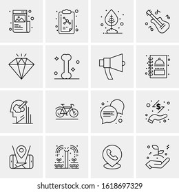 Business Icon Set. 16 Universal Icons Vector. Creative Beauitful Icon Illustration to use in Print and Web Related project.