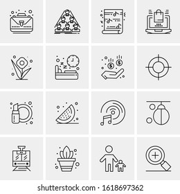 Business Icon Set. 16 Universal Icons Vector. Creative Beauitful Icon Illustration to use in Print and Web Related project.