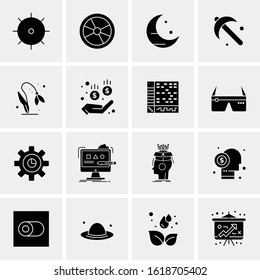 Business Icon Set. 16 Universal Icons Vector. Creative Beauitful Icon Illustration to use in Print and Web Related project.