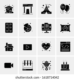 Business Icon Set. 16 Universal Icons Vector. Creative Beauitful Icon Illustration to use in Print and Web Related project.