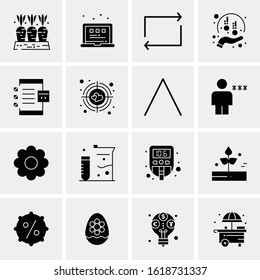 Business Icon Set. 16 Universal Icons Vector. Creative Beauitful Icon Illustration to use in Print and Web Related project.