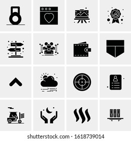 Business Icon Set. 16 Universal Icons Vector. Creative Beauitful Icon Illustration to use in Print and Web Related project.