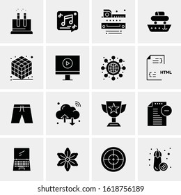 Business Icon Set. 16 Universal Icons Vector. Creative Beauitful Icon Illustration to use in Print and Web Related project.