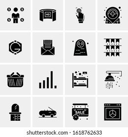 Business Icon Set. 16 Universal Icons Vector. Creative Beauitful Icon Illustration to use in Print and Web Related project.