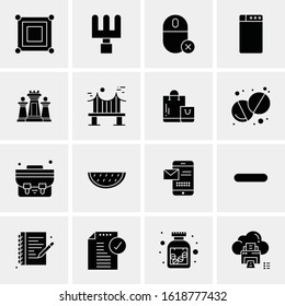 Business Icon Set. 16 Universal Icons Vector. Creative Beauitful Icon Illustration to use in Print and Web Related project.