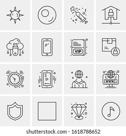 Business Icon Set. 16 Universal Icons Vector. Creative Beauitful Icon Illustration to use in Print and Web Related project.