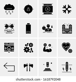 Business Icon Set. 16 Universal Icons Vector. Creative Beauitful Icon Illustration to use in Print and Web Related project.