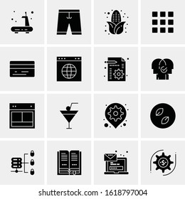 Business Icon Set. 16 Universal Icons Vector. Creative Beauitful Icon Illustration to use in Print and Web Related project.