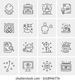 Business Icon Set. 16 Universal Icons Vector. Creative Beauitful Icon Illustration to use in Print and Web Related project.
