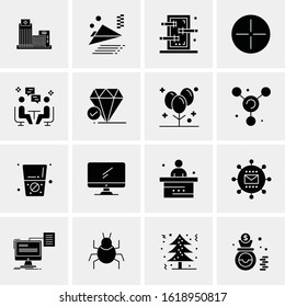 Business Icon Set. 16 Universal Icons Vector. Creative Beauitful Icon Illustration to use in Print and Web Related project.
