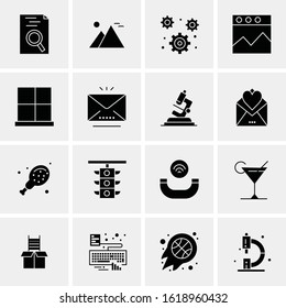 Business Icon Set. 16 Universal Icons Vector. Creative Beauitful Icon Illustration to use in Print and Web Related project.