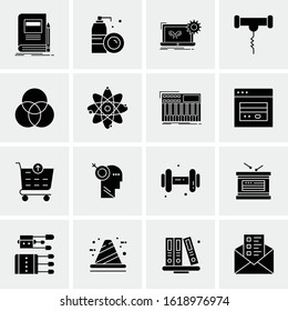 Business Icon Set. 16 Universal Icons Vector. Creative Beauitful Icon Illustration to use in Print and Web Related project.