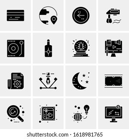 Business Icon Set. 16 Universal Icons Vector. Creative Beauitful Icon Illustration to use in Print and Web Related project.