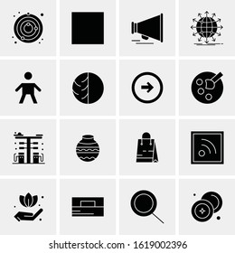 Business Icon Set. 16 Universal Icons Vector. Creative Beauitful Icon Illustration to use in Print and Web Related project.