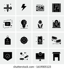 Business Icon Set. 16 Universal Icons Vector. Creative Beauitful Icon Illustration to use in Print and Web Related project.