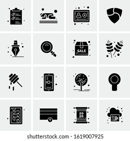 Business Icon Set. 16 Universal Icons Vector. Creative Beauitful Icon Illustration to use in Print and Web Related project.