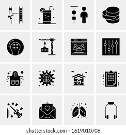 Business Icon Set. 16 Universal Icons Vector. Creative Beauitful Icon Illustration to use in Print and Web Related project.