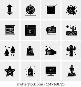 Business Icon Set. 16 Universal Icons Vector. Creative Beauitful Icon Illustration to use in Print and Web Related project.