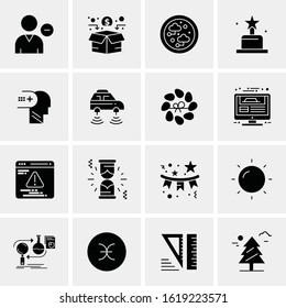 Business Icon Set. 16 Universal Icons Vector. Creative Beauitful Icon Illustration to use in Print and Web Related project.