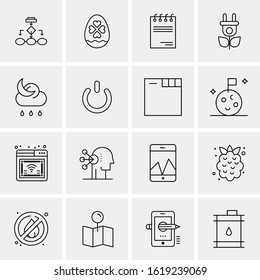 Business Icon Set. 16 Universal Icons Vector. Creative Beauitful Icon Illustration to use in Print and Web Related project.