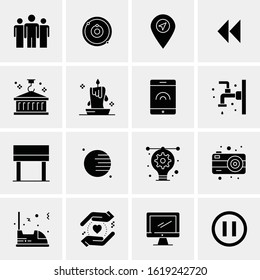 Business Icon Set. 16 Universal Icons Vector. Creative Beauitful Icon Illustration to use in Print and Web Related project.