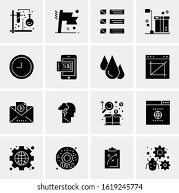 Business Icon Set. 16 Universal Icons Vector. Creative Beauitful Icon Illustration to use in Print and Web Related project.