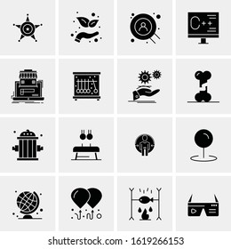 Business Icon Set. 16 Universal Icons Vector. Creative Beauitful Icon Illustration to use in Print and Web Related project.