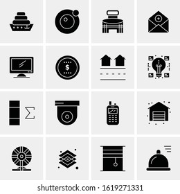 Business Icon Set. 16 Universal Icons Vector. Creative Beauitful Icon Illustration to use in Print and Web Related project.
