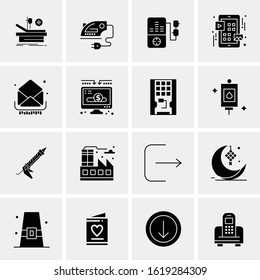 Business Icon Set. 16 Universal Icons Vector. Creative Beauitful Icon Illustration to use in Print and Web Related project.