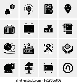 Business Icon Set. 16 Universal Icons Vector. Creative Beauitful Icon Illustration to use in Print and Web Related project.