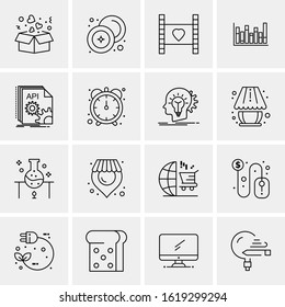 Business Icon Set. 16 Universal Icons Vector. Creative Beauitful Icon Illustration to use in Print and Web Related project.