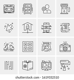 Business Icon Set. 16 Universal Icons Vector. Creative Beauitful Icon Illustration to use in Print and Web Related project.