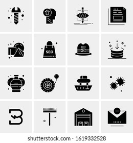 Business Icon Set. 16 Universal Icons Vector. Creative Beauitful Icon Illustration to use in Print and Web Related project.