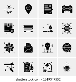 Business Icon Set. 16 Universal Icons Vector. Creative Beauitful Icon Illustration to use in Print and Web Related project.