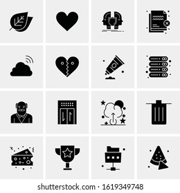 Business Icon Set. 16 Universal Icons Vector. Creative Beauitful Icon Illustration to use in Print and Web Related project.