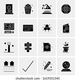 Business Icon Set. 16 Universal Icons Vector. Creative Beauitful Icon Illustration to use in Print and Web Related project.
