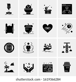 Business Icon Set. 16 Universal Icons Vector. Creative Beauitful Icon Illustration to use in Print and Web Related project.