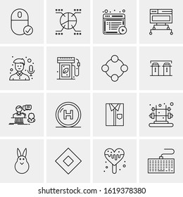 Business Icon Set. 16 Universal Icons Vector. Creative Beauitful Icon Illustration to use in Print and Web Related project.