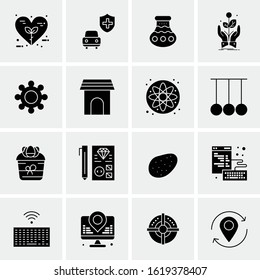 Business Icon Set. 16 Universal Icons Vector. Creative Beauitful Icon Illustration to use in Print and Web Related project.