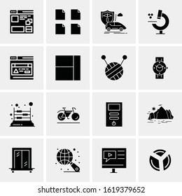 Business Icon Set. 16 Universal Icons Vector. Creative Beauitful Icon Illustration to use in Print and Web Related project.