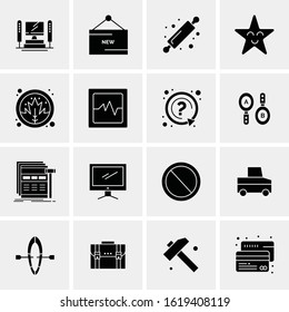 Business Icon Set. 16 Universal Icons Vector. Creative Beauitful Icon Illustration to use in Print and Web Related project.