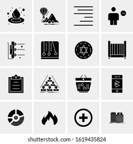 Business Icon Set. 16 Universal Icons Vector. Creative Beauitful Icon Illustration to use in Print and Web Related project.