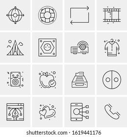 Business Icon Set. 16 Universal Icons Vector. Creative Beauitful Icon Illustration to use in Print and Web Related project.