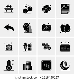 Business Icon Set. 16 Universal Icons Vector. Creative Beauitful Icon Illustration to use in Print and Web Related project.