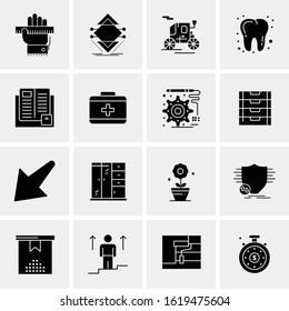 Business Icon Set. 16 Universal Icons Vector. Creative Beauitful Icon Illustration to use in Print and Web Related project.