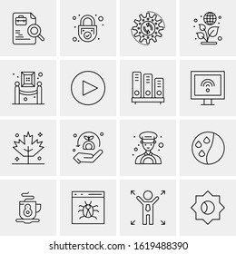 Business Icon Set. 16 Universal Icons Vector. Creative Beauitful Icon Illustration to use in Print and Web Related project.