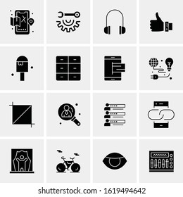 Business Icon Set. 16 Universal Icons Vector. Creative Beauitful Icon Illustration to use in Print and Web Related project.
